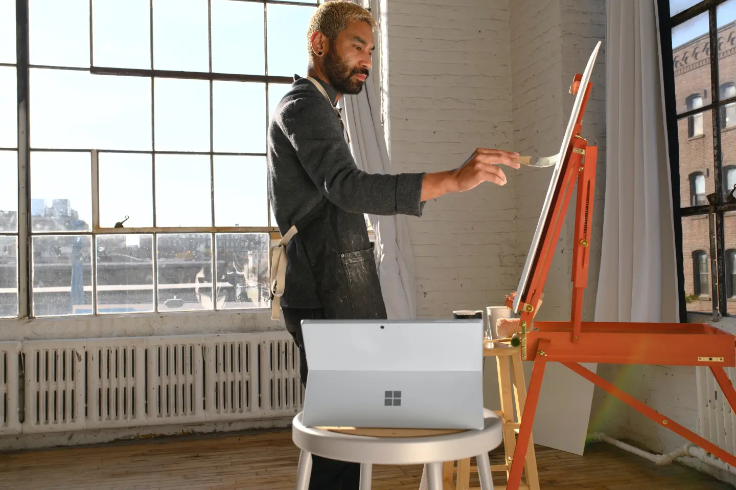 man-painting