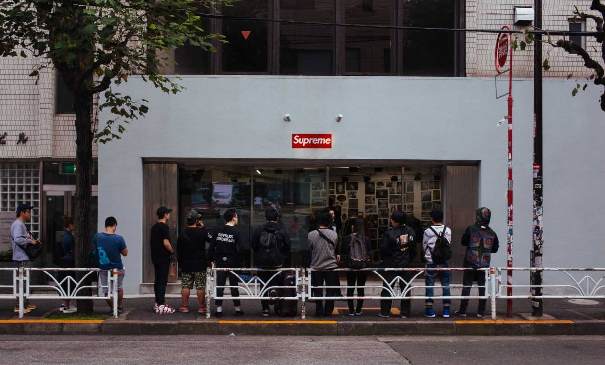 Supreme Store Line Up. Photo by Charles Deluvio