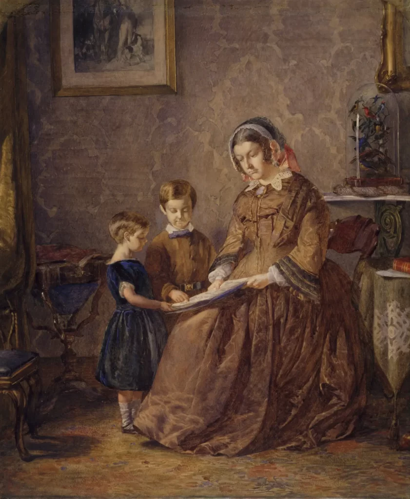 painting-of-woman-near-boy-and-girl
